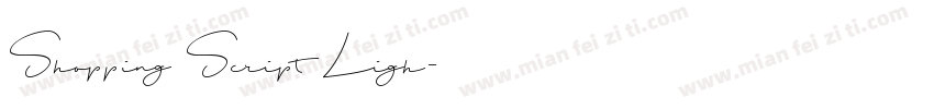 Shopping Script Ligh字体转换